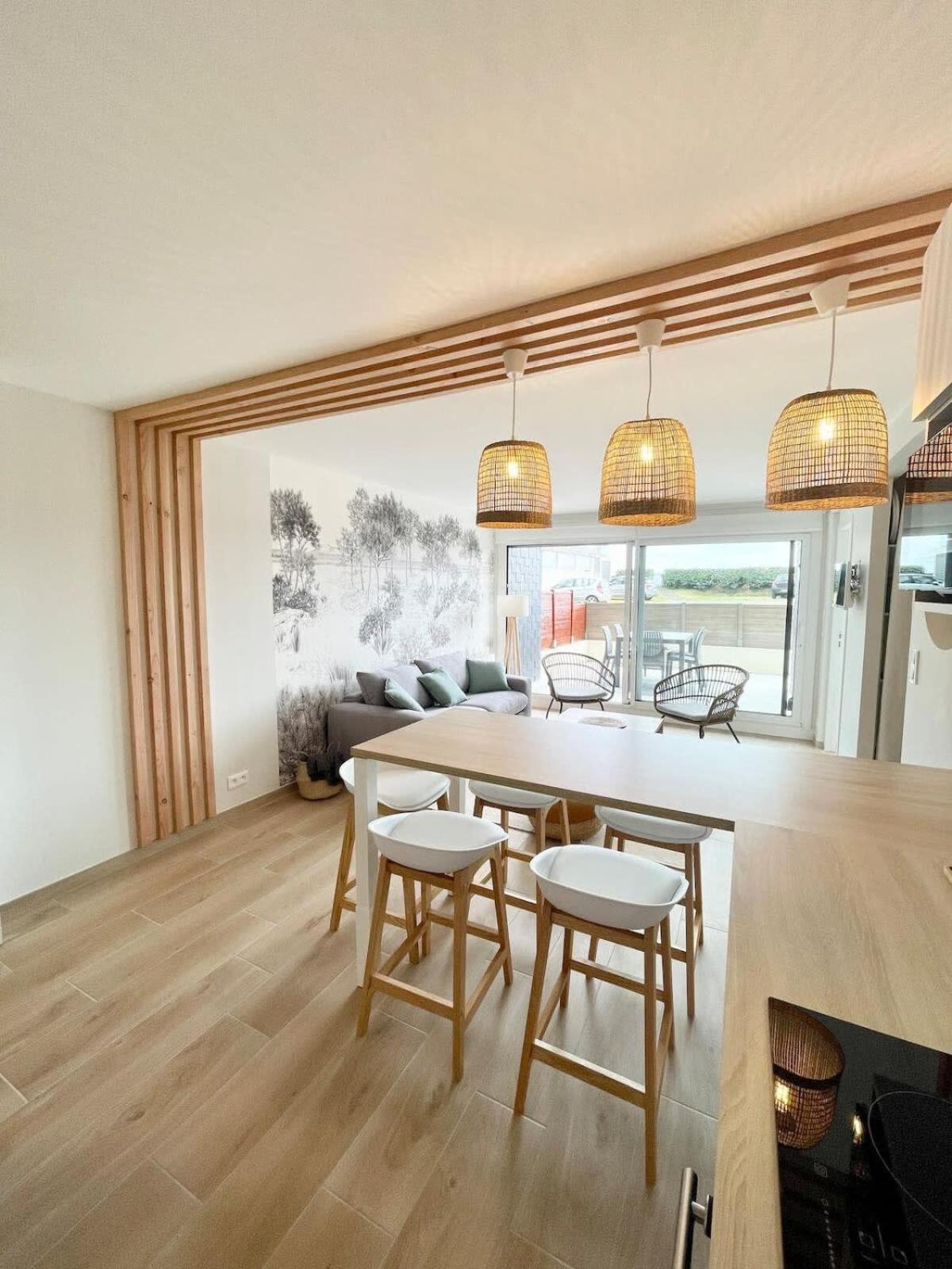 T3 Neuf Archi Cocooning Terrasse Face A La Mer 普洛埃默尔 外观 照片