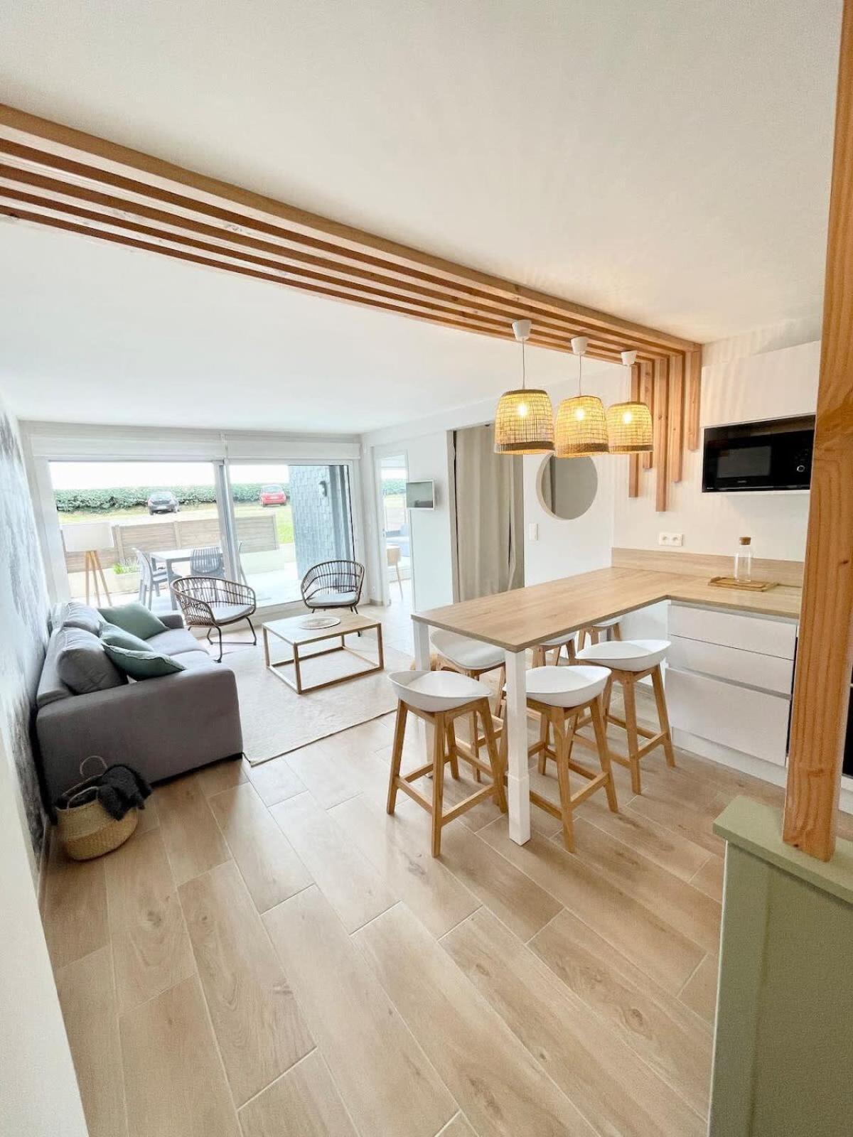 T3 Neuf Archi Cocooning Terrasse Face A La Mer 普洛埃默尔 外观 照片