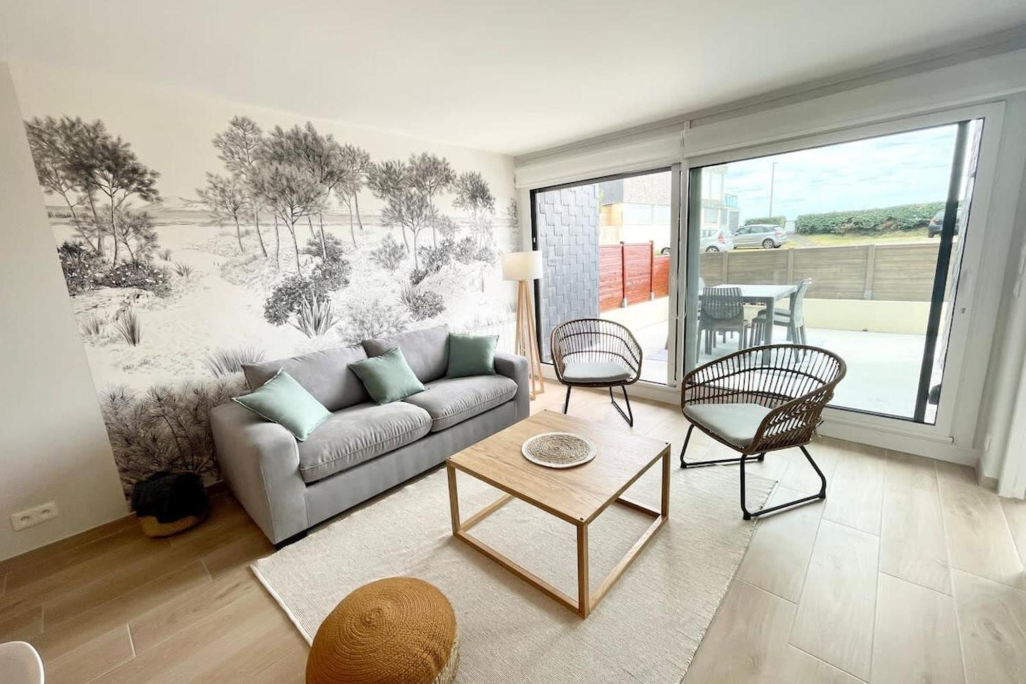 T3 Neuf Archi Cocooning Terrasse Face A La Mer 普洛埃默尔 外观 照片